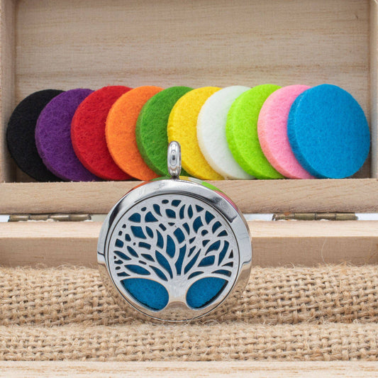 A.M.A.D.O Aroma-Anhänger "Baum" - Ätherisches Öl Duft Diffusor Kette edel - AMADO-SelfCare