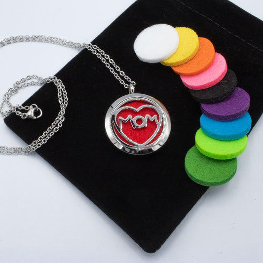 A.M.A.D.O Aroma-Anhänger "Mom" - Ätherisches Öl Duft Diffusor Kette Geschenk - AMADO-SelfCare