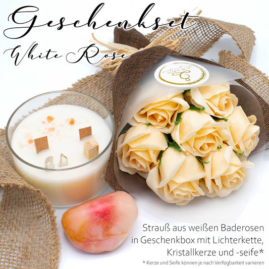 Baderosen · Seifenrosen · Außergewöhnliches Wellness Geschenk Set zu Muttertag · Hochzeitstag · Geburtstag - AMADO-SelfCare
