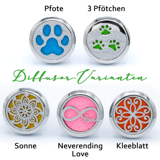 A.M.A.D.O Autoduftstecker - Ätherisches Öl Duft Diffusor fürs Auto, Edelstahl, Chakra - AMADO-SelfCare