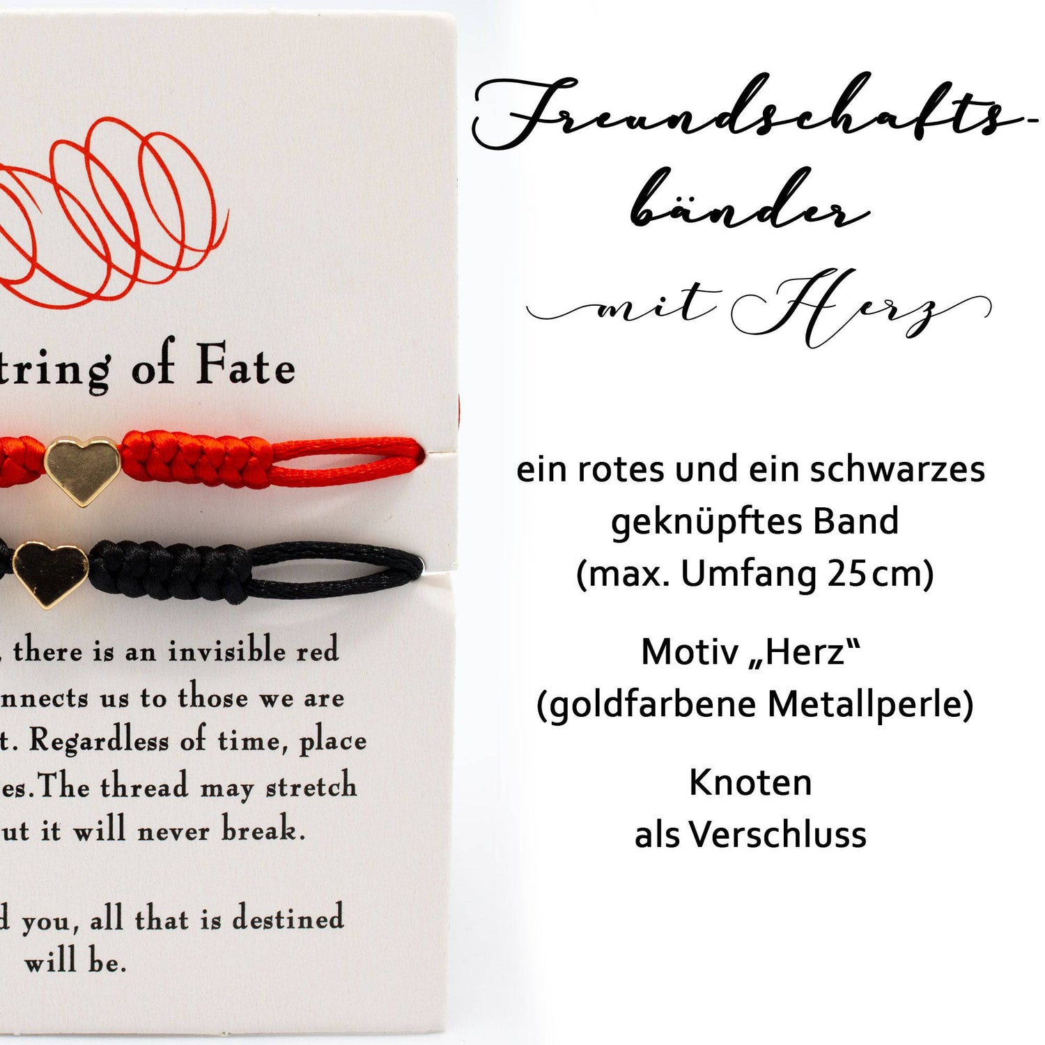 A.M.A.D.O Freundschaftsarmband Herz-Motiv Best Friends - AMADO-SelfCare