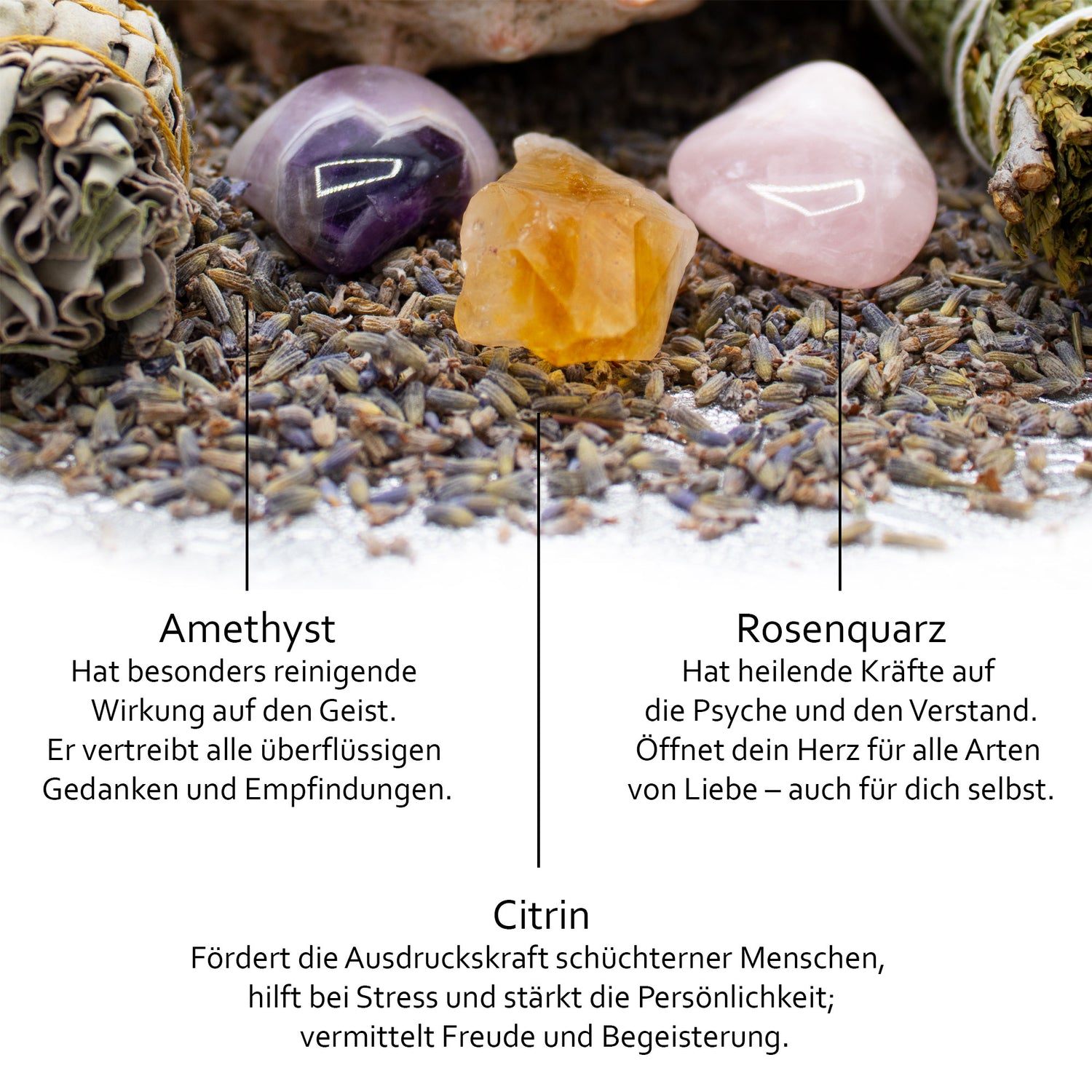 4 Kräuter Smudging · Kräutervariationen · Räuchern Hausreinigung Meditation positive Energie - AMADO-SelfCare