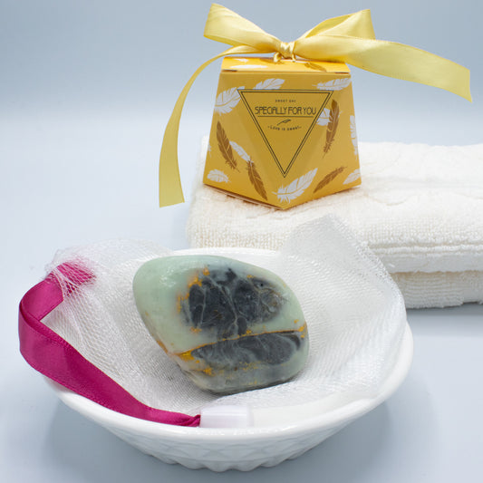 Diamantseife · Kristallseife · Grauer Jaspis mit dem Duft nach Vanille · Handmade mit ätherischen Ölen - AMADO-SelfCare
