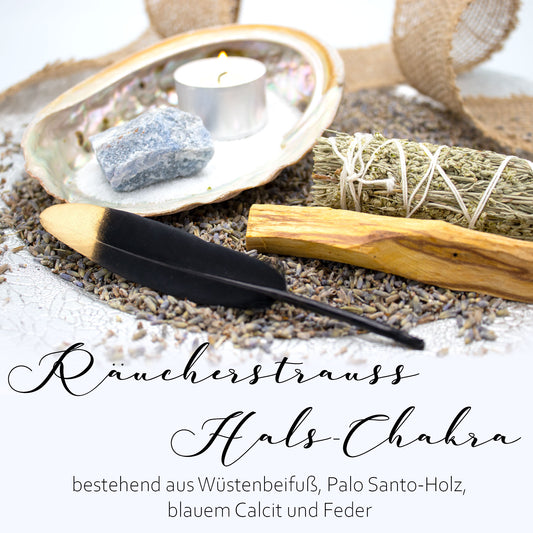 Chakra Smudge Set · Räuchern mit Wüstenbeifuß/Salbei & Palo Santo und der Energie der Edelsteine - AMADO-SelfCare