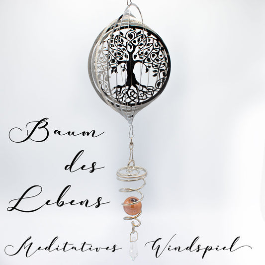 Meditation Windspiel · Spinner · Baum des Lebens · Dekoration für innen und außen - AMADO-SelfCare