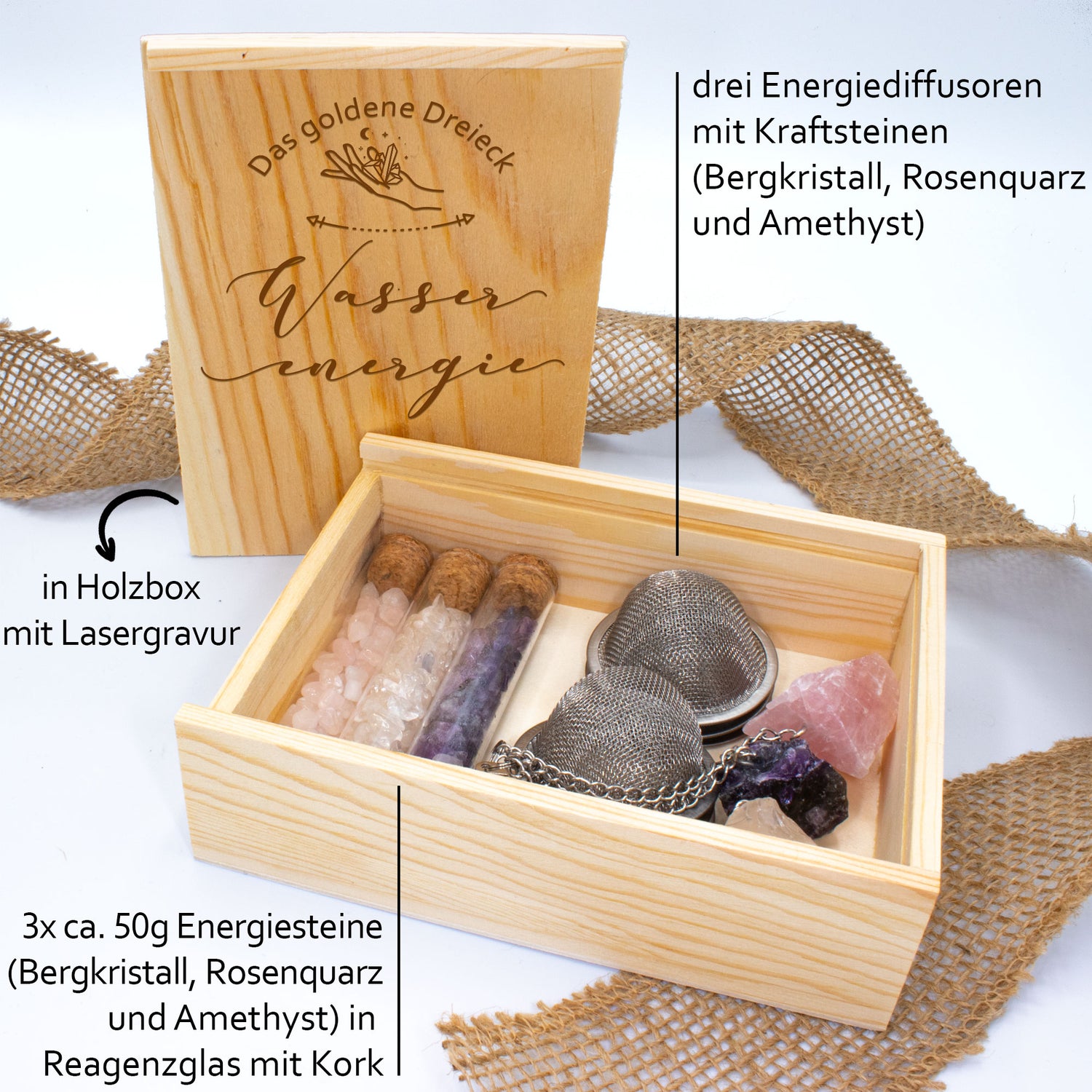 Energiesteine zur Wasserbelebung · Wassersteine · Sets zum Energetisieren von Trinkwasser - AMADO-SelfCare