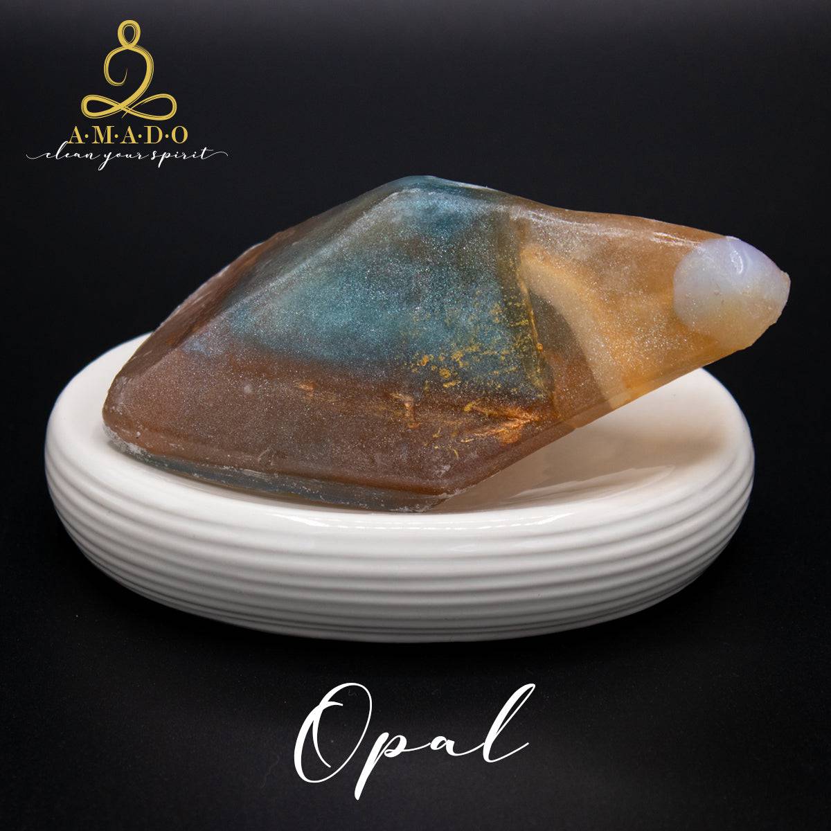 AMADO Edelsteinseife / Kristallseife „7 Chakren“ - ein besonderes Geschenk - 150g - AMADO-SelfCare